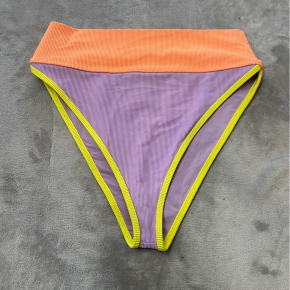 New! Beach Riot Emmy Purple Sundazed colorblock Bikini Bottom 24869 - Picture 4 of 8